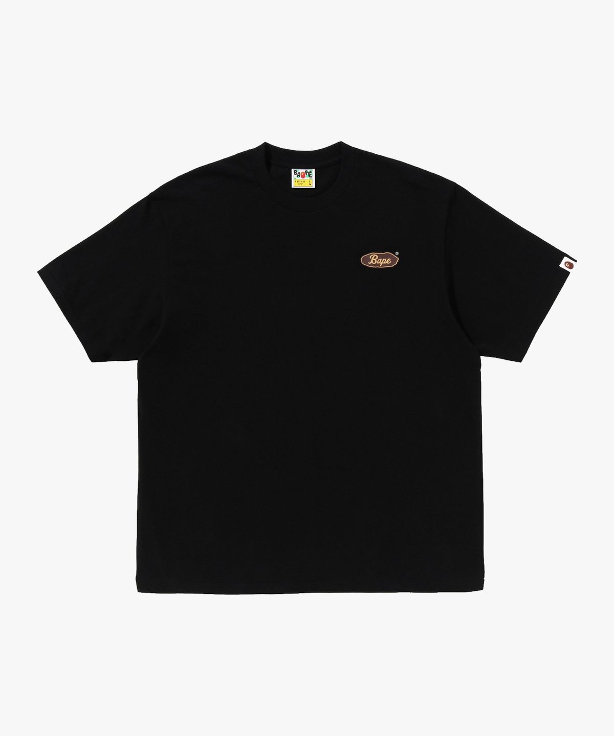 베이프(BAPE) 스케이트보드 베이프 로고 릴렉스드 핏 티셔츠(M) BLACK