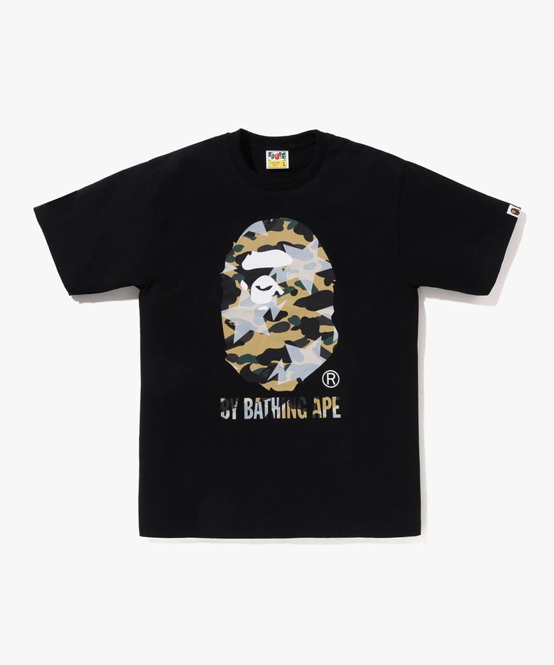 스타 오버 프린트 퍼스트 카모 BY BATHING APE TEE(M) BLACK/YELLOW