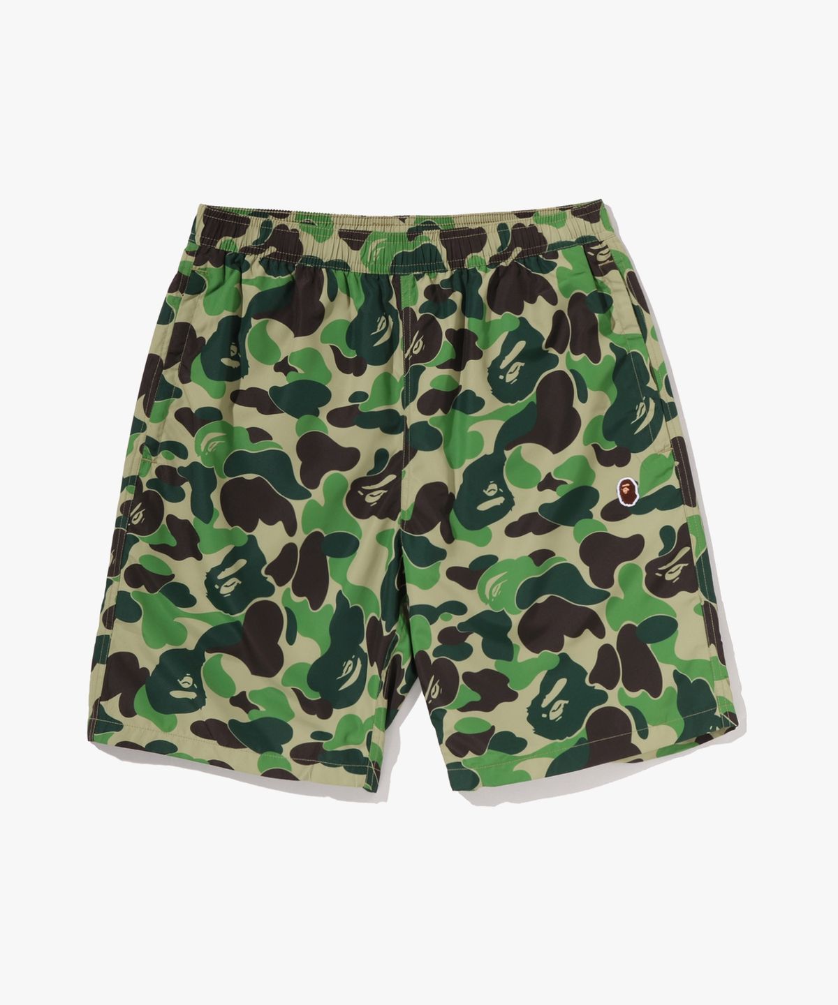 베이프(BAPE) ABC 카모 에이프 헤드 원 포인트 비치 쇼츠(M) GREEN