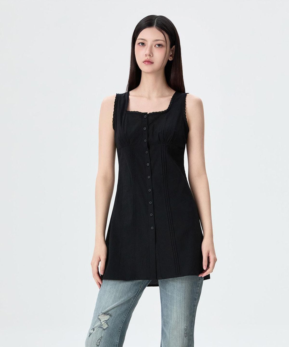 미쏘(MIXXO) 핀턱 미니 원피스_MIWOWG701G