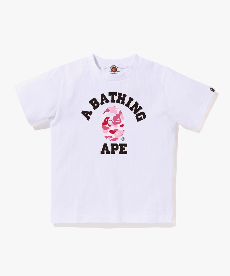 ABC 카모 콜리지 티셔츠(Kids) WHITE/PINK