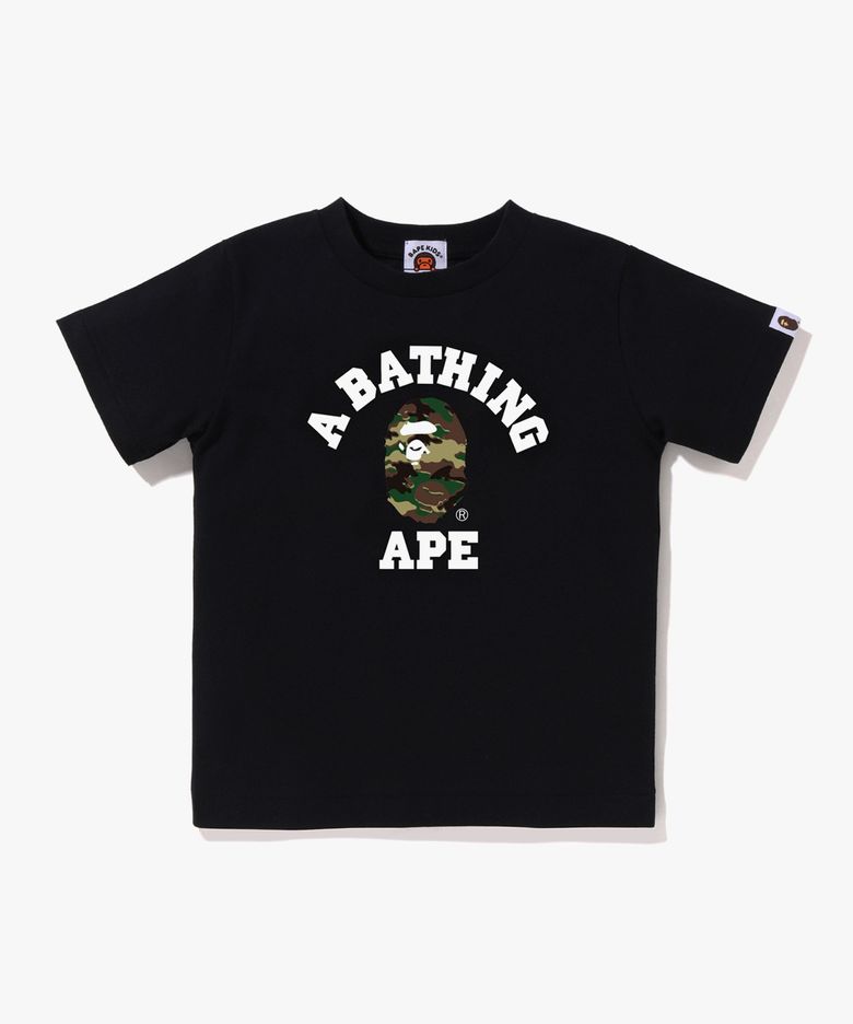 글리치 우드랜드 카모 콜리지 티셔츠(Kids) BLACK/GREEN