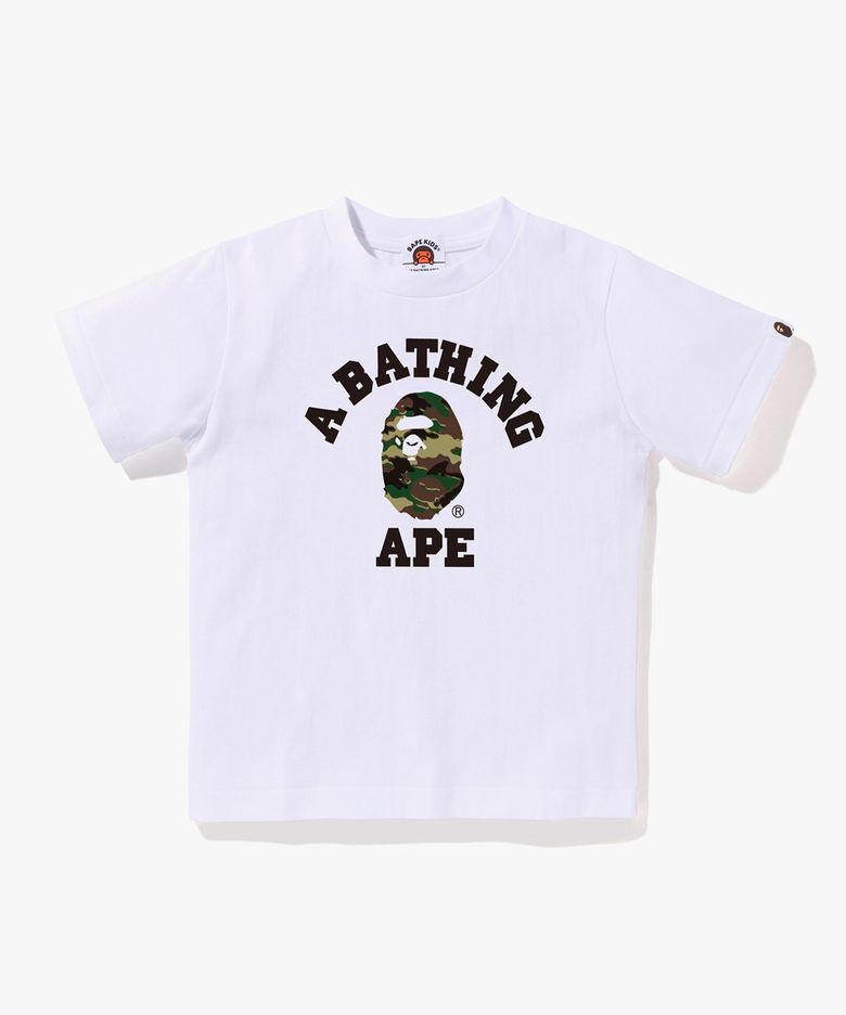 글리치 우드랜드 카모 콜리지 티셔츠(Kids) WHITE/GREEN