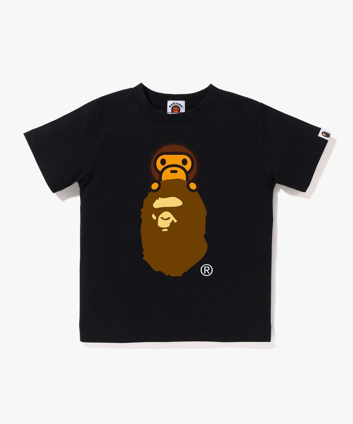 베이프(BAPE) 마일로 온 에이프 헤드 티셔츠(Kids) BLACK