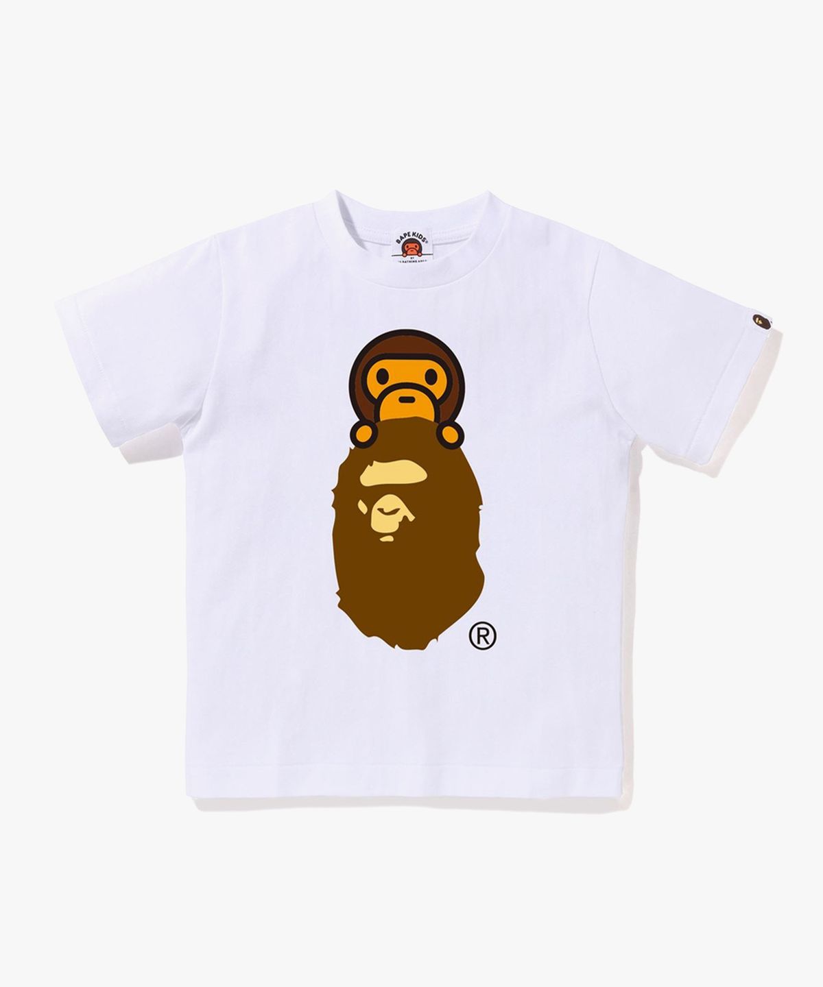 베이프(BAPE) 마일로 온 에이프 헤드 티셔츠(Kids) WHITE