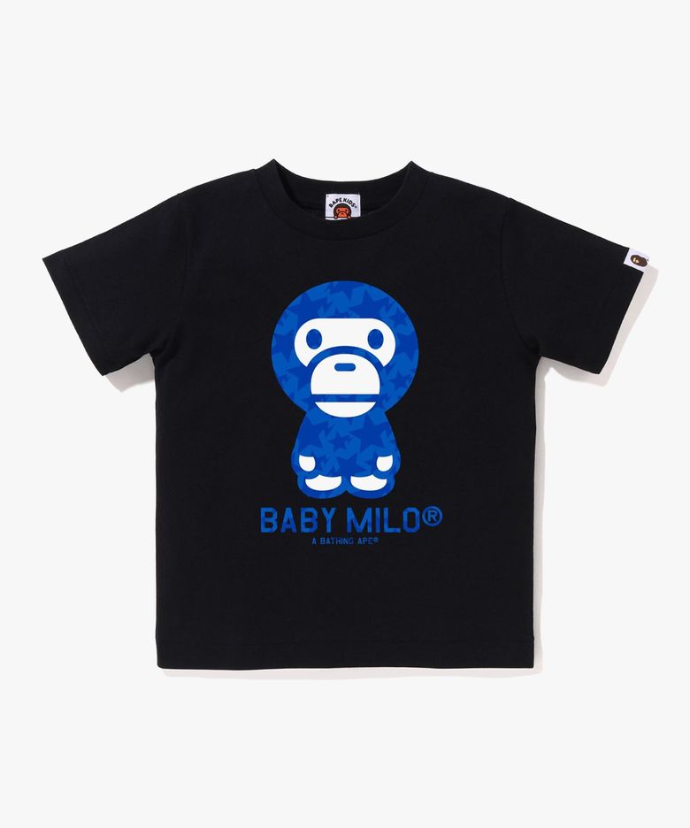 스타 올오버 베이비 마일로 티셔츠(Kids) BLACK/BLUE