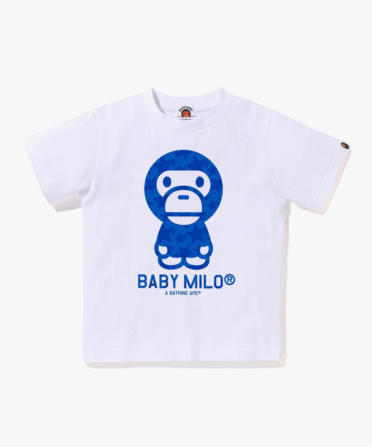 베이프(BAPE) 스타 올오버 베이비 마일로 티셔츠(Kids) WHITE/BLUE