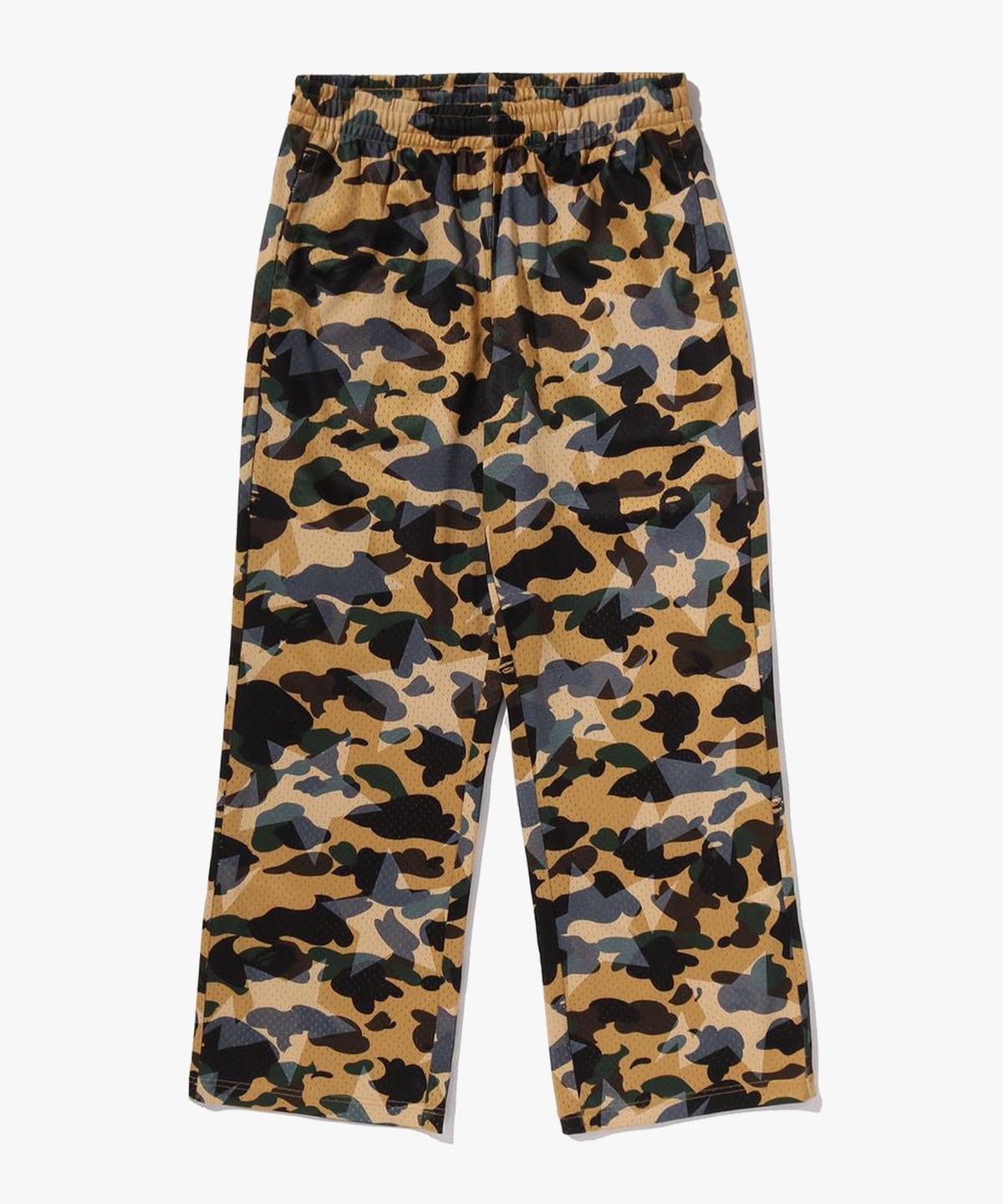 베이프(BAPE) 스타 오버 프린트 퍼스트 카모 스타 메쉬 스웨트팬츠(M) YELLOW