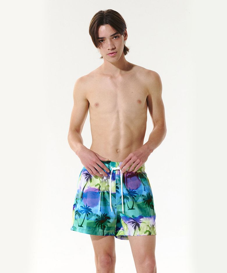 Sunfade Heat Swim Trunks - Lagoon Aqua