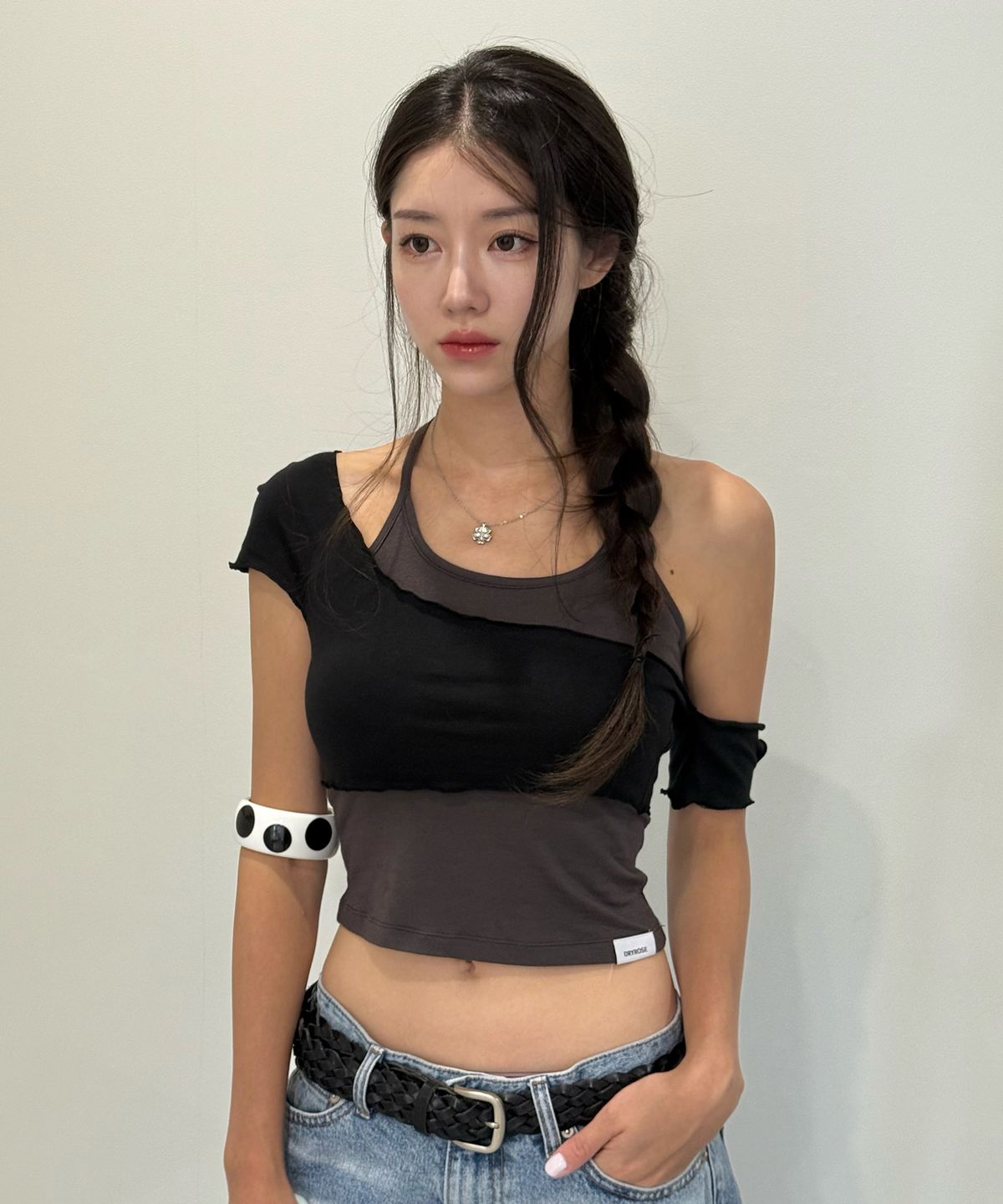드라이로즈(DRYROSE) 애쉬 스완 탑 세트 (블랙)