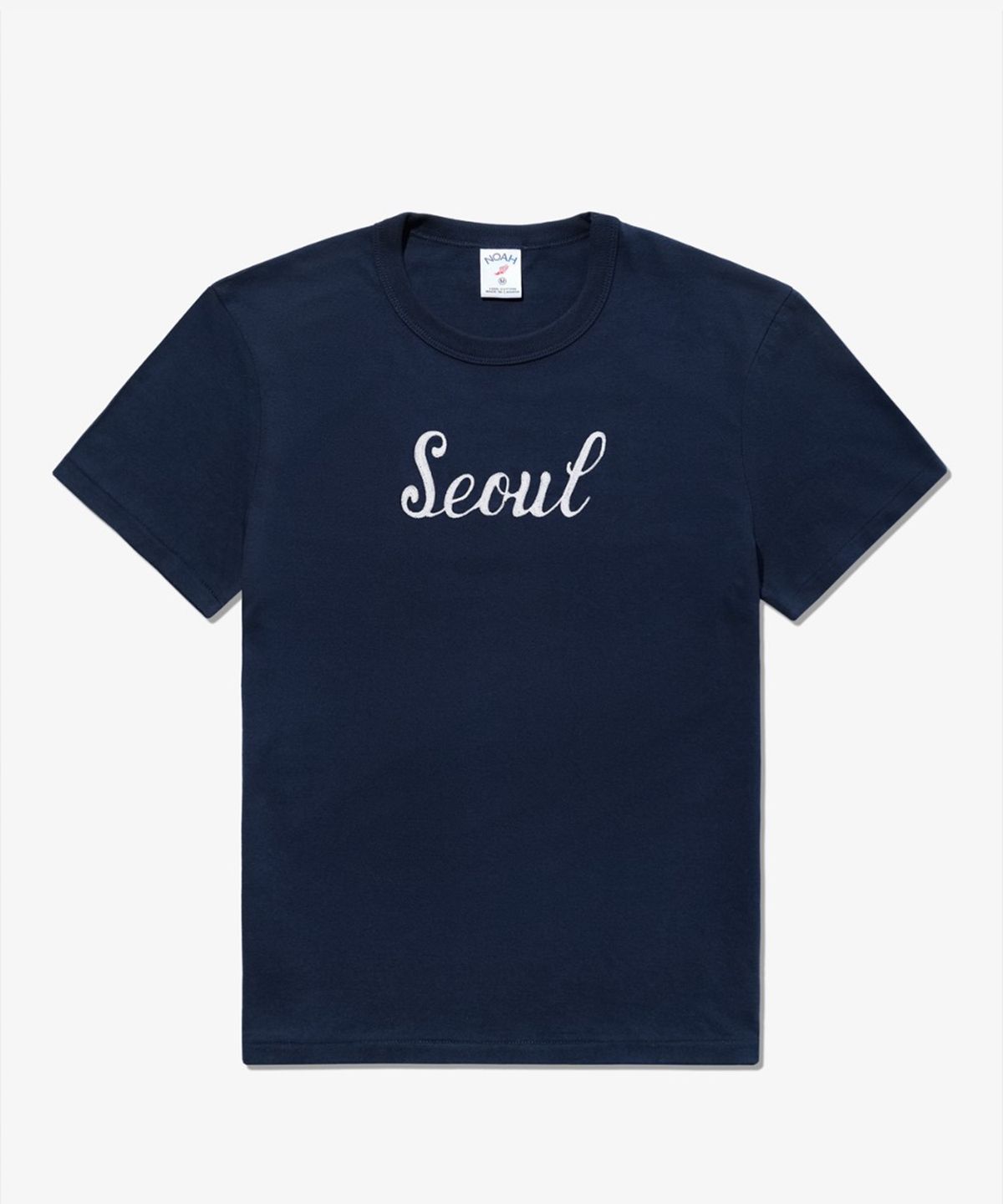 노아(NOAH) (U) 체인스티치 샵 티 서울 SHOP TEE CHAINSTITCH EMBROIDERY JAMES TEE -SEOUL NAVY