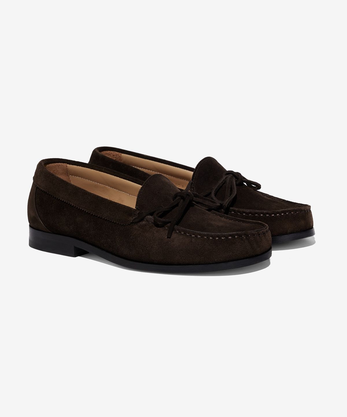 노아(NOAH) (U) 스웨이드 보우 로퍼 브라운 스웨이드 SUEDE BOW LOAFER BROWN SUEDE