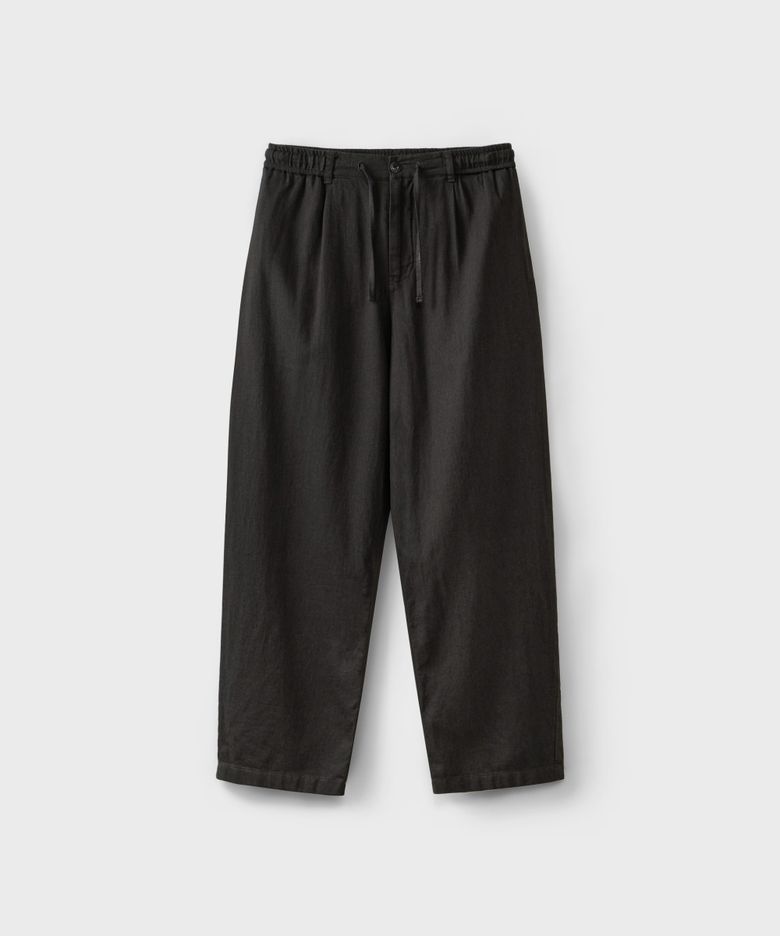 LINEN EASY PANTS [MUD BROWN]