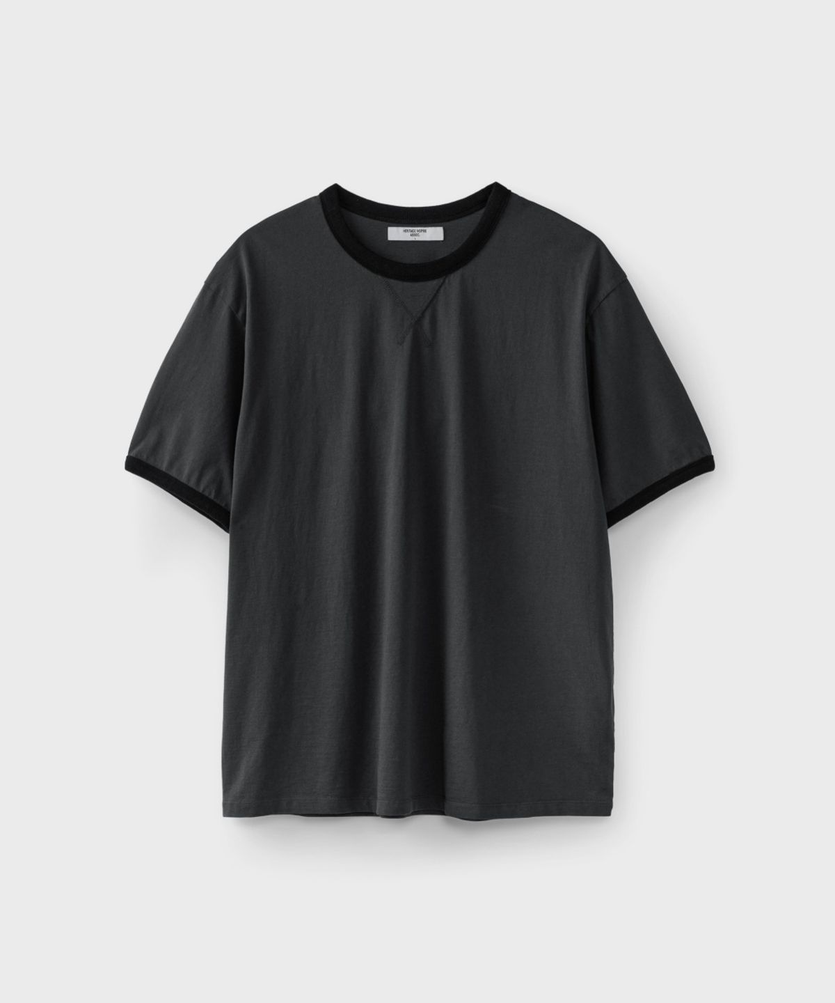 유니온블루(UNION BLUE) GUSSET RINGER S/S T-SHIRT [CHARCOAL]