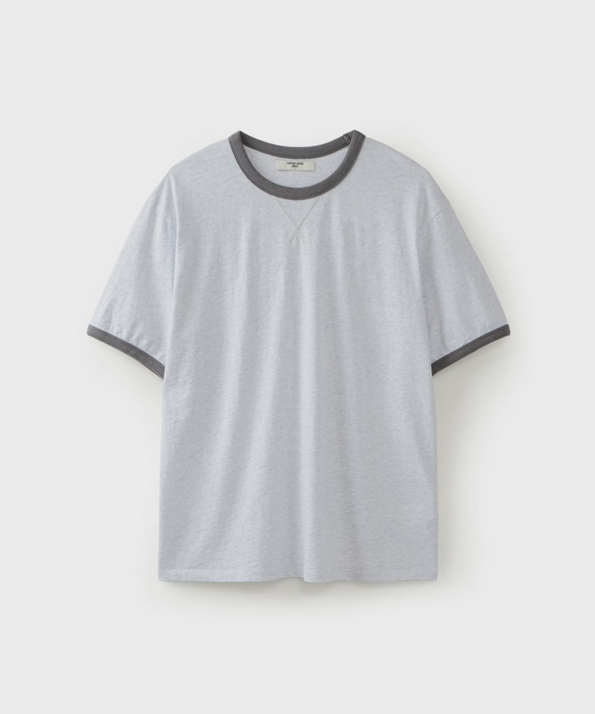 유니온블루(UNION BLUE) GUSSET RINGER S/S T-SHIRT [LIGHT GRAY]