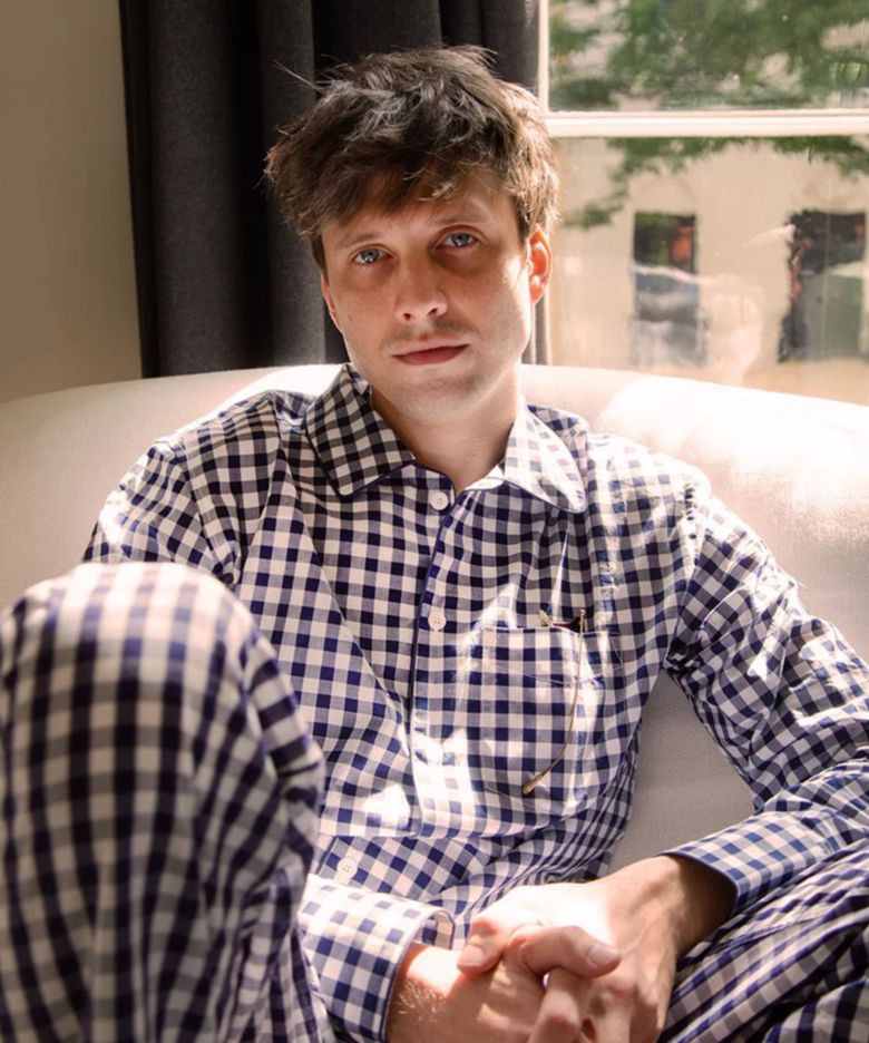 (M) 헨리 파자마 세트 라지 깅엄 네이비 HENRY PAJAMA SET LARGE GINGHAM NAVY