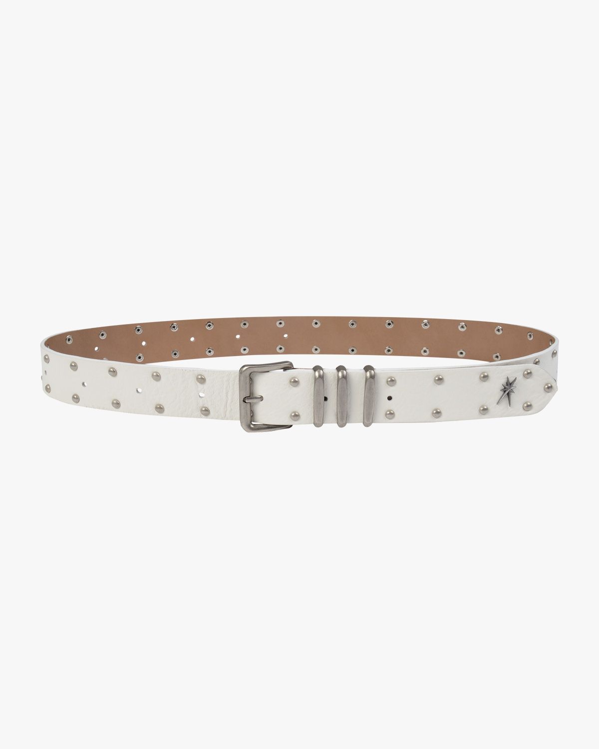 여린(YEORIN) Slim Stud Belt (White)
