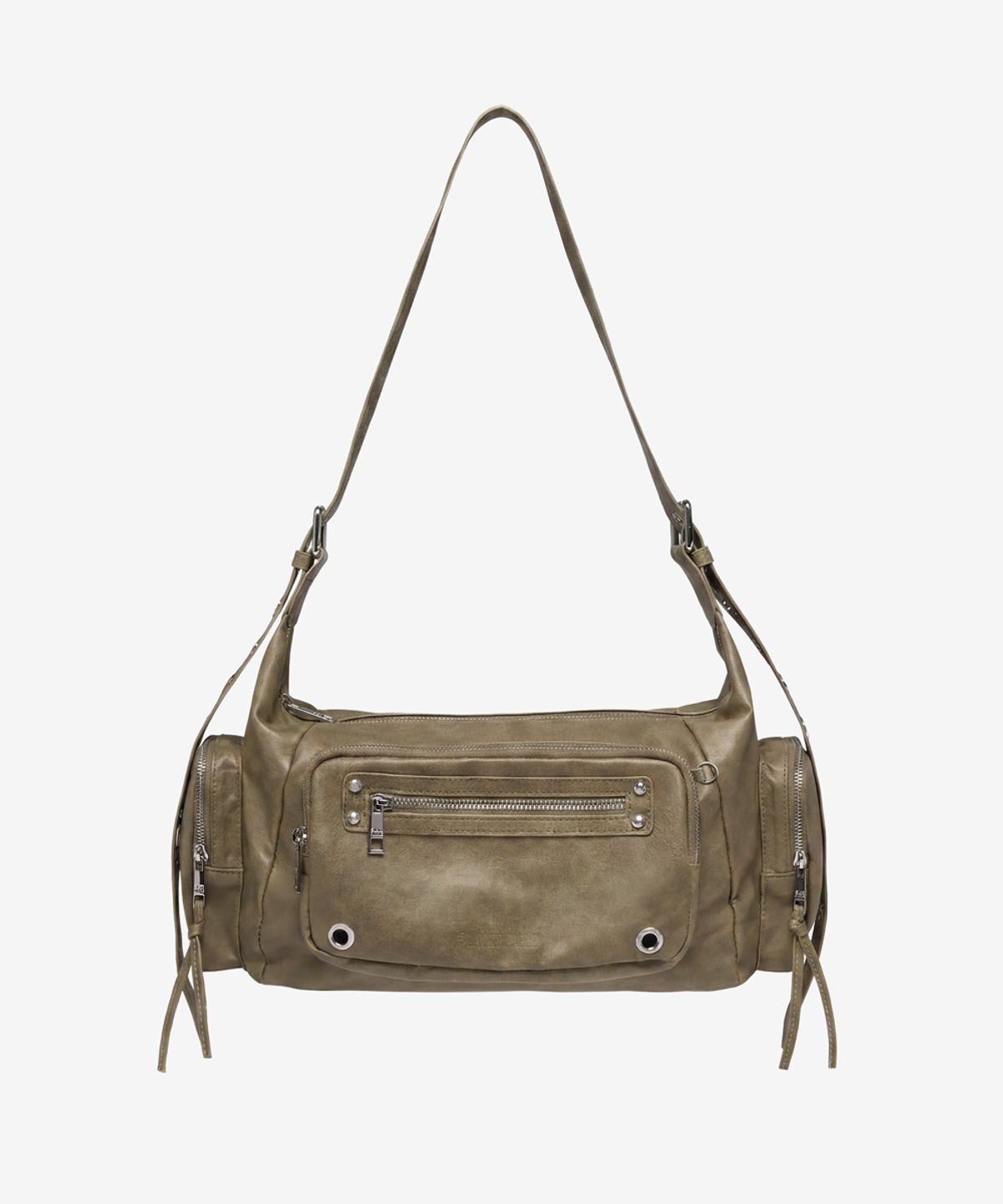 블랙 퍼플(BLACK PURPLE) 맥시 마르코백_애쉬 카키 Maxi Marco Bag_Ash Khaki