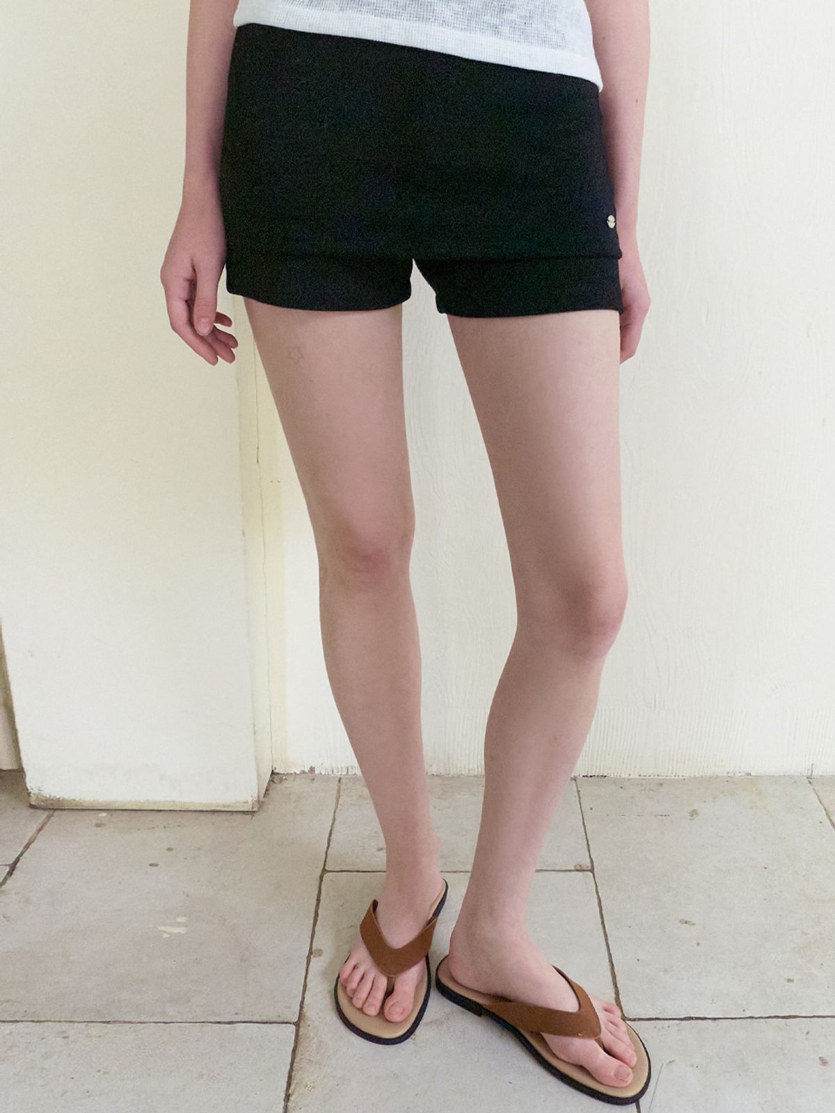 에트몽(ETMON) Summer Layered Mini Skort, Black