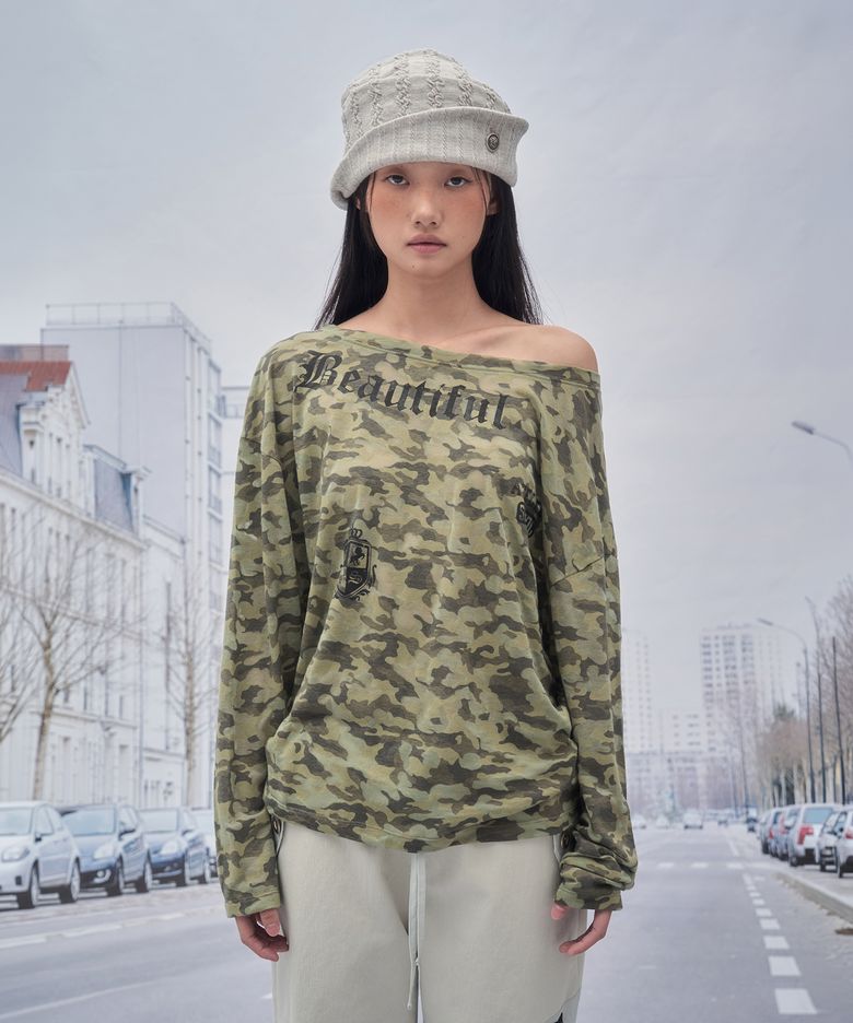VOER CAMO ASYMMETRY TOP_GREEN