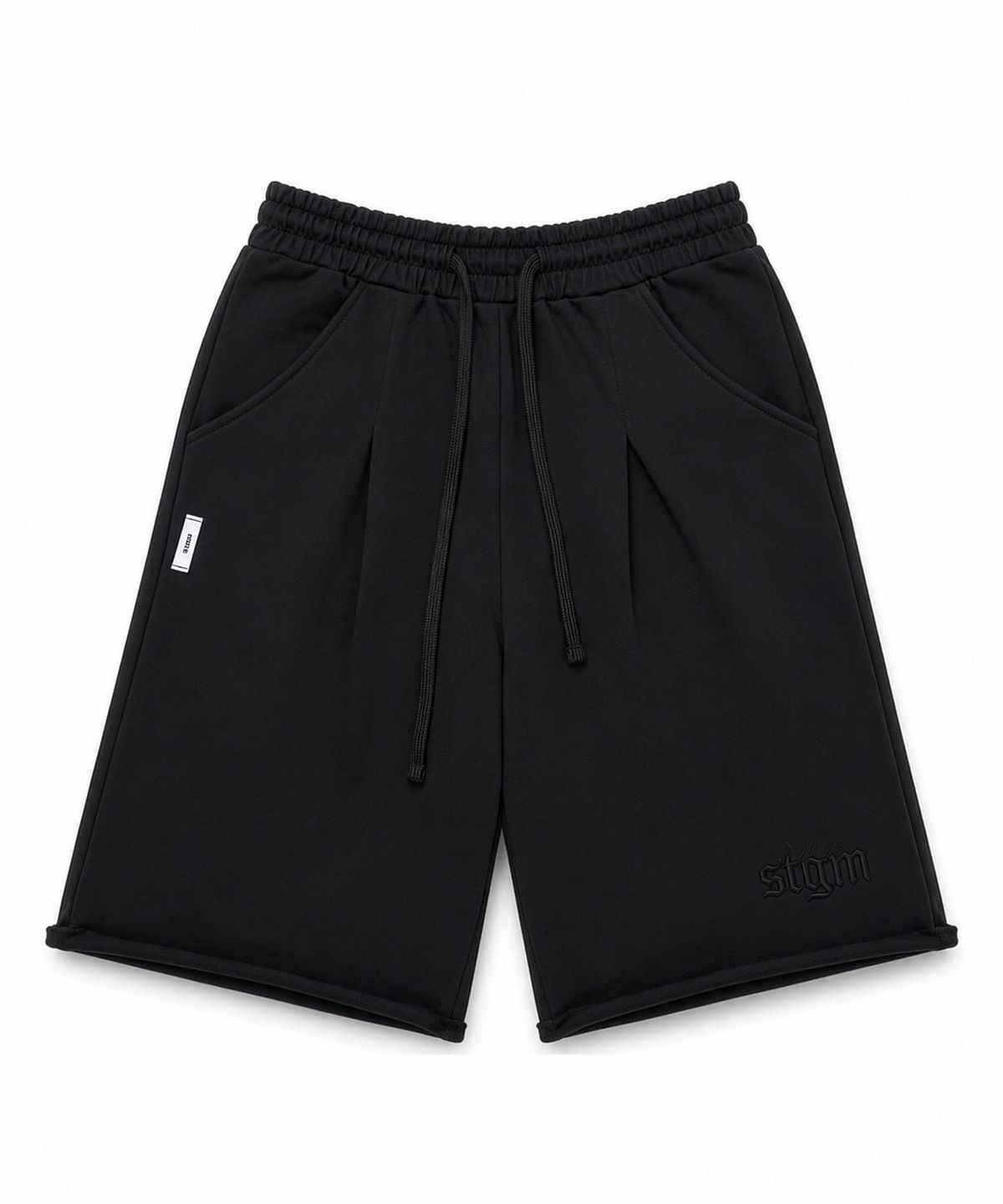 스티그마(STIGMA) RAW-CUT WASHED BURMUDA PANTS BLACK