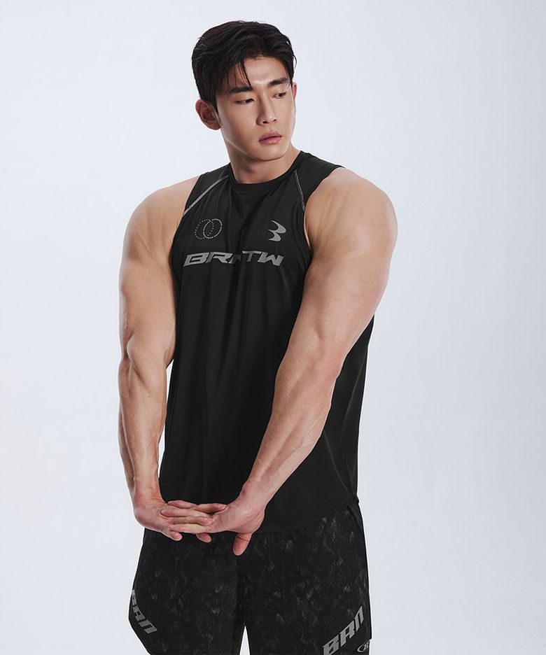 BRNTW QUICK DRY SINGLET [BLACK]