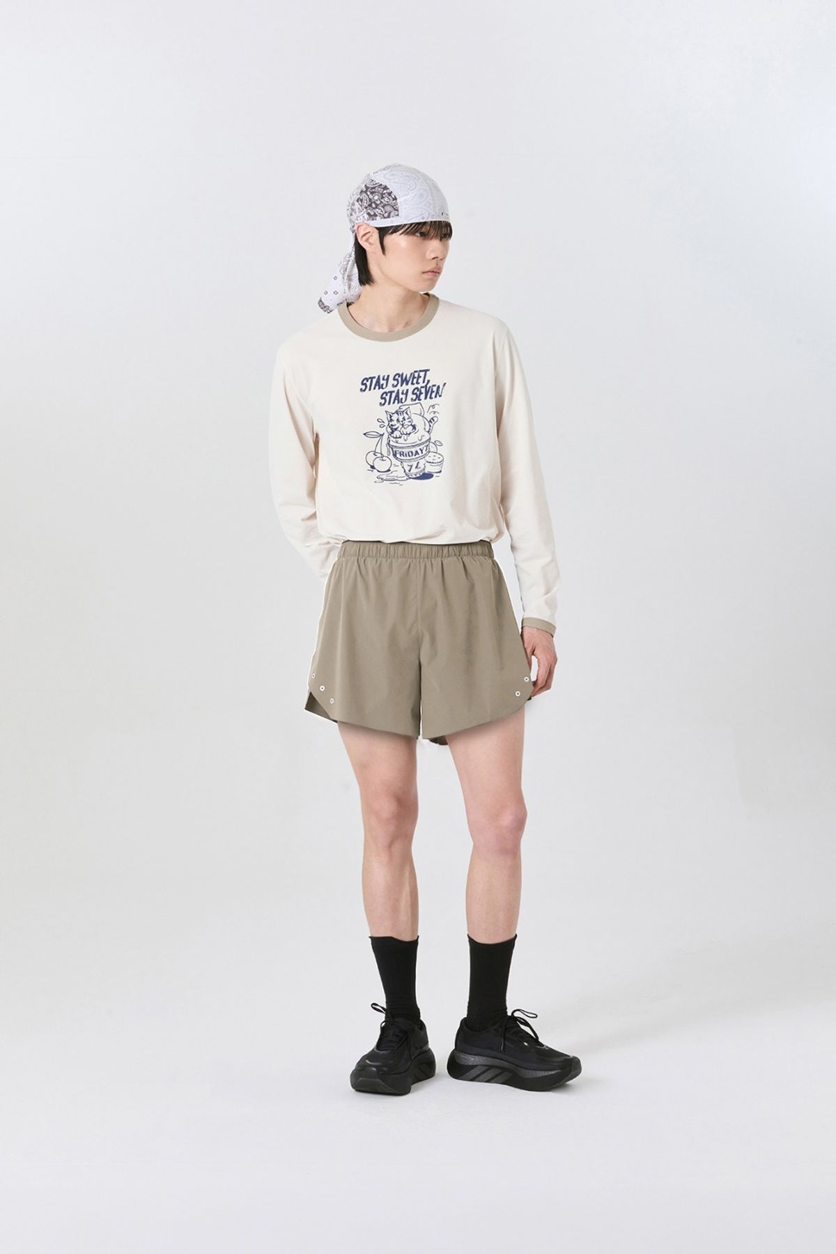 프라이데이세븐(FRIDAYSEVEN) 러닝쇼츠 Ventra Run Shorts 5인치 be (Brief) mens