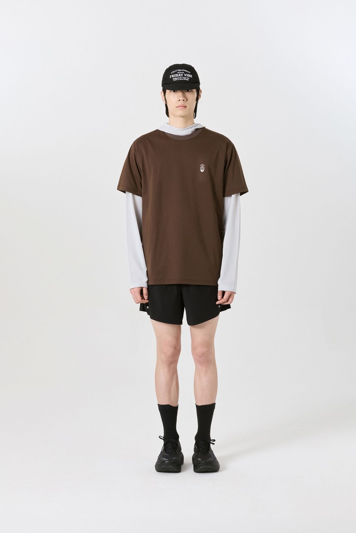프라이데이세븐(FRIDAYSEVEN) 러닝쇼츠 Ventra Run Shorts 5인치 bk (Brief) mens