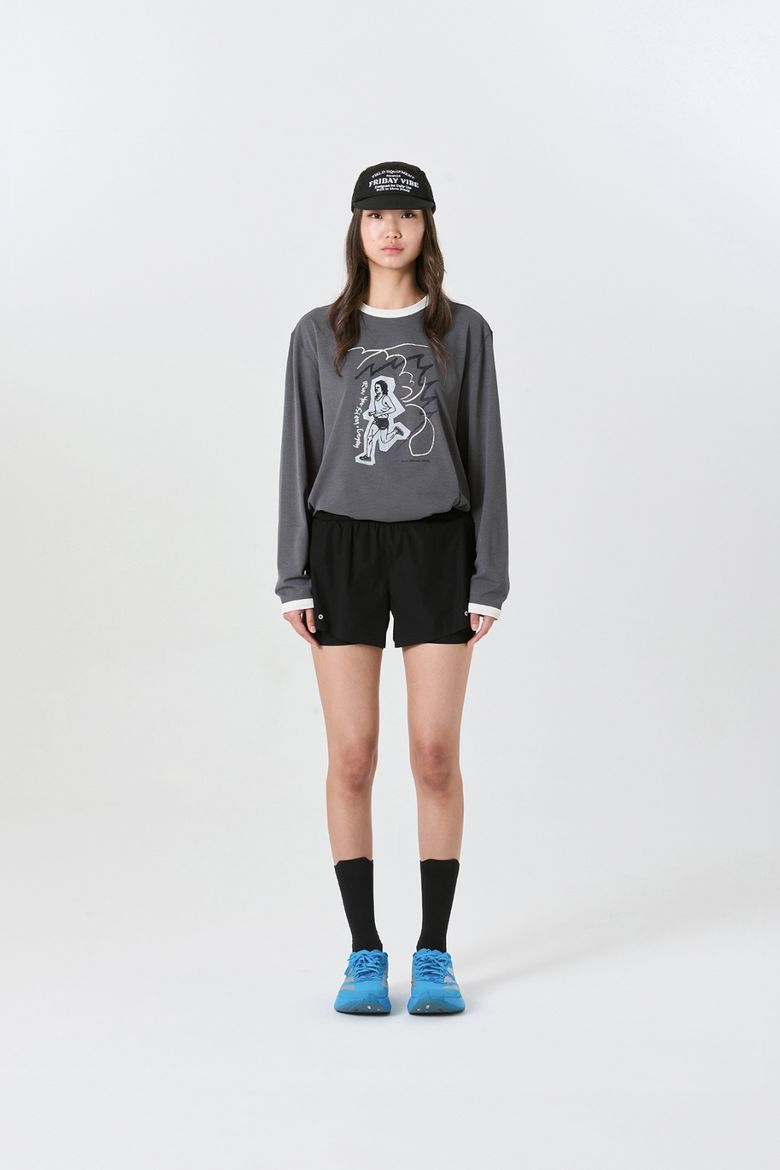 러닝쇼츠 Ventra Run Shorts 3인치 bk (2in1) wmns