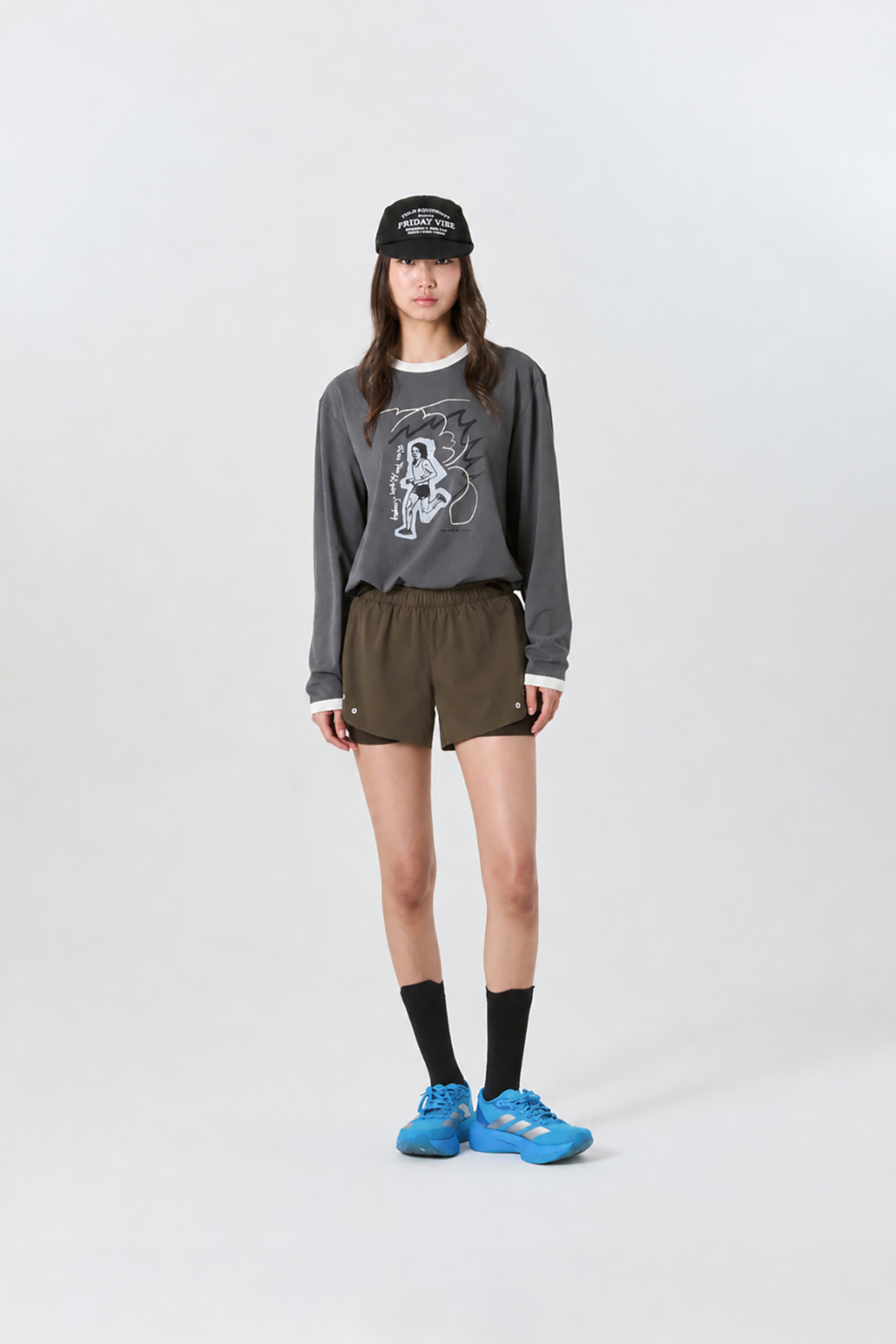 프라이데이세븐(FRIDAYSEVEN) 러닝쇼츠 Ventra Run Shorts 3인치 br (2in1) wmns
