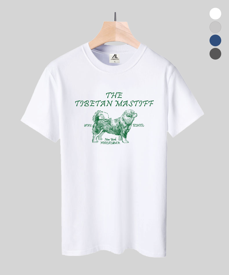 프리미엄 면스판 라운드 반팔티 티베탄 마스티프 (5color)