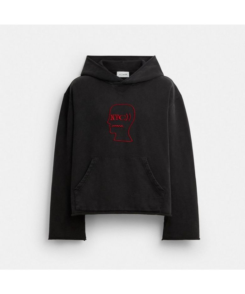 코치 x 브레인 데드 그래픽 후디 CFA61 BLK