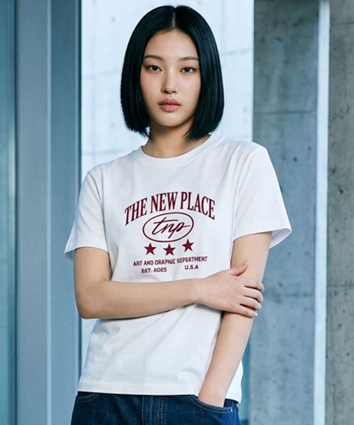 티엔피(TNP) TNP PLACE LOGO SEMI CROP TEE (T26BTTS12CM)