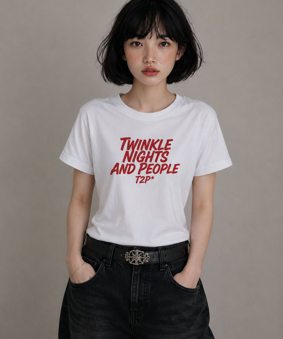 티엔피(TNP) TNP T2P SEMI CROP TEE (T26BTTS13CM)