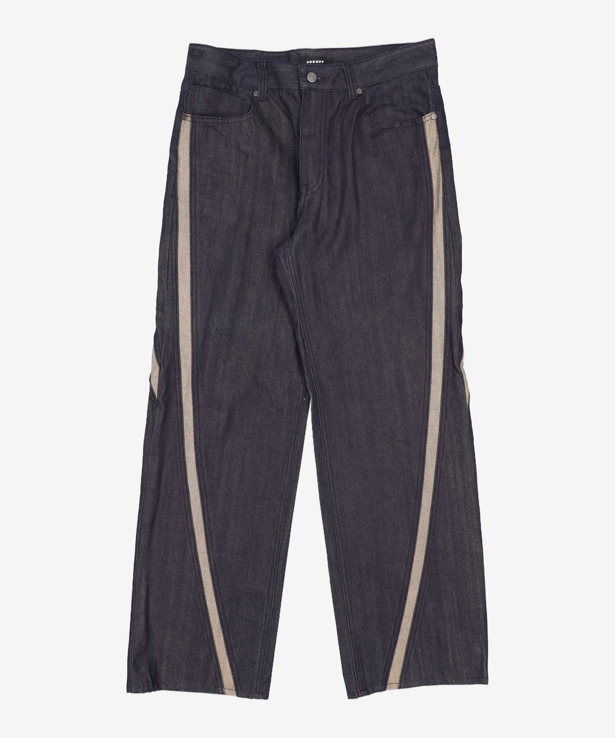 애드오프(ADDOFF) WAVE CURL LINE WIDE DENIM PANTS INDIGO 50