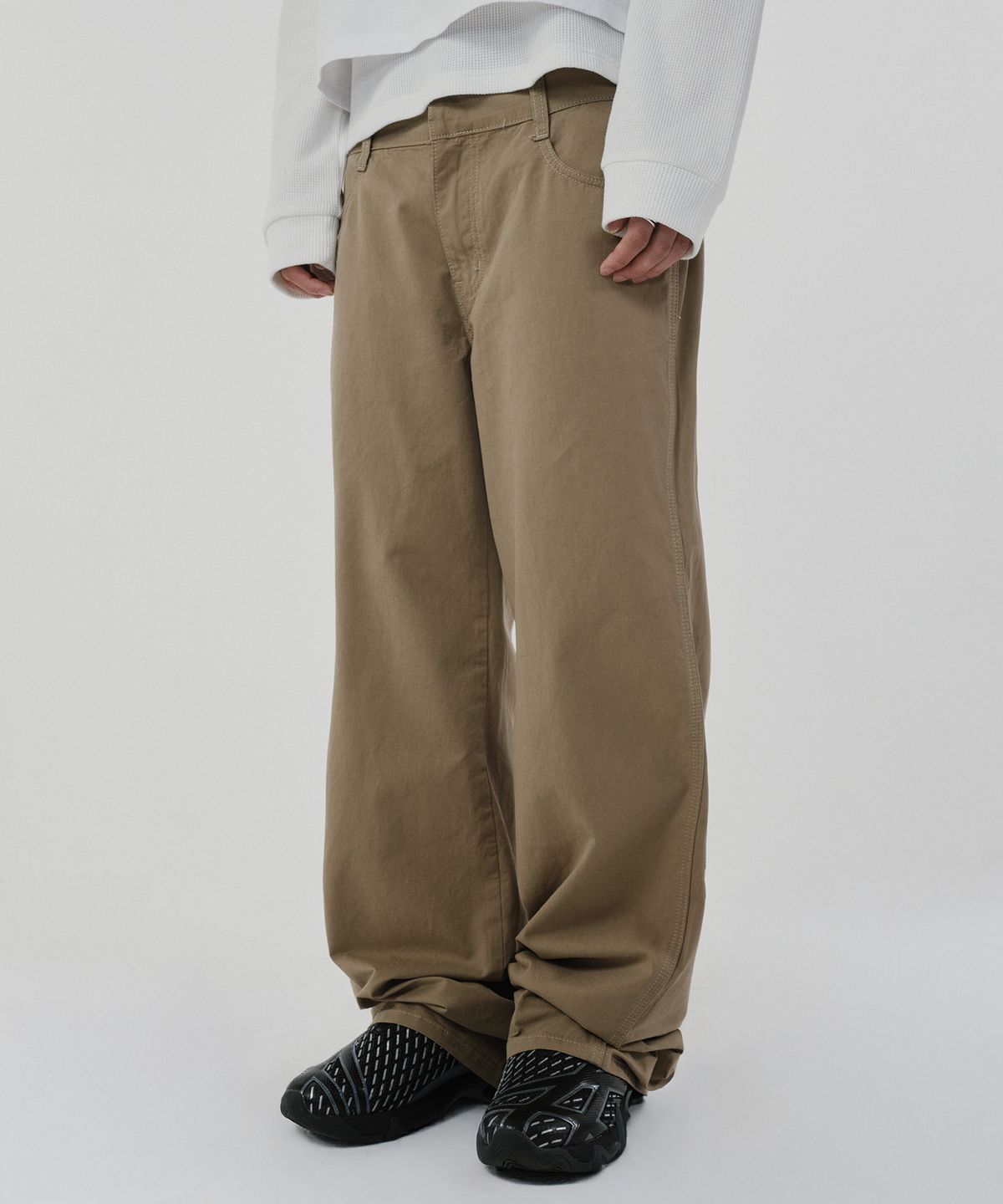 스웨이드(SUADE) SEMI WIDE PANTS [BEIGE]