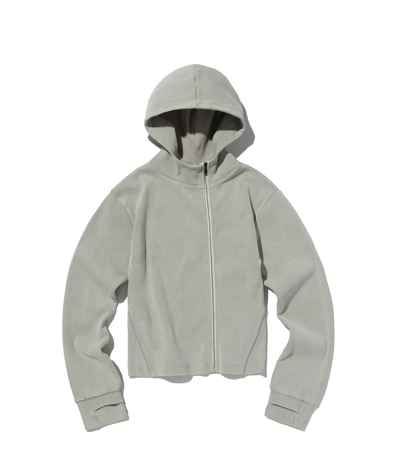 SIDE ZIPPER ZIP UP [LIGHT GRAY]