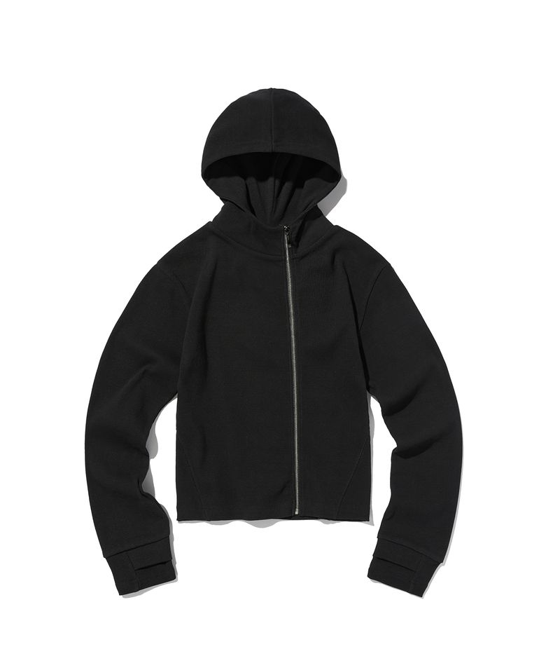 SIDE ZIPPER ZIP UP [BLACK]