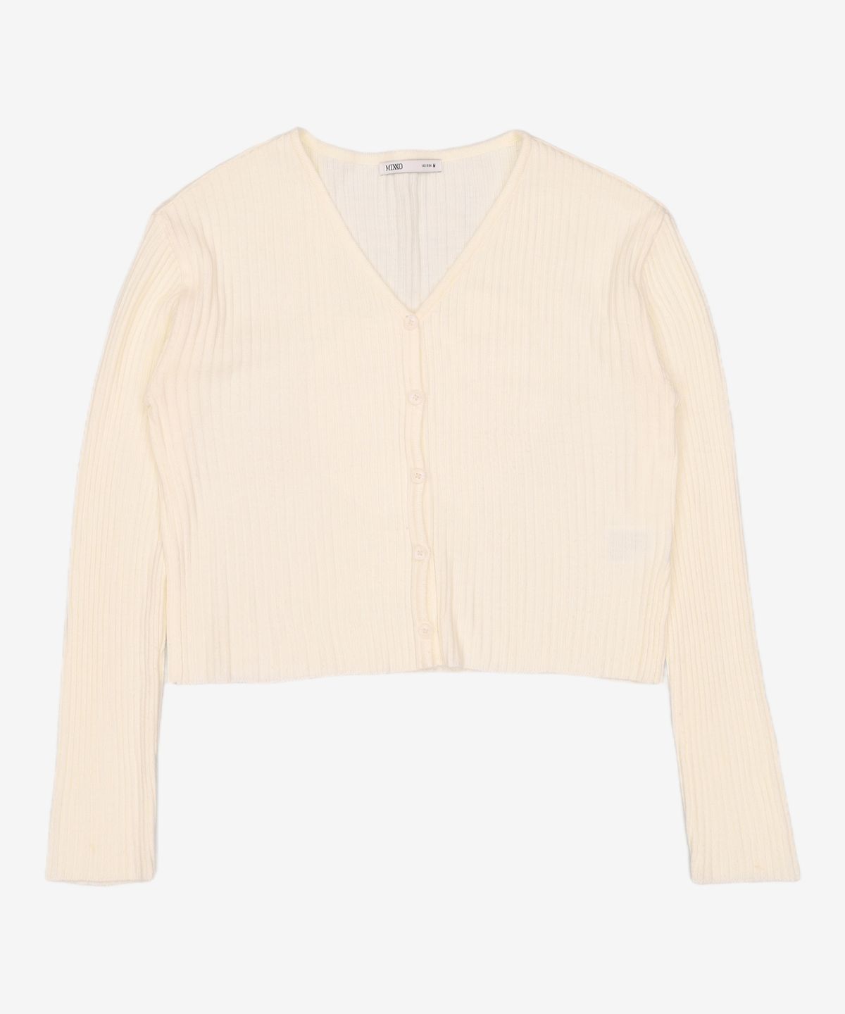 미쏘(MIXXO) 슬림 골지 크롭 가디건 MIWCKC310T M