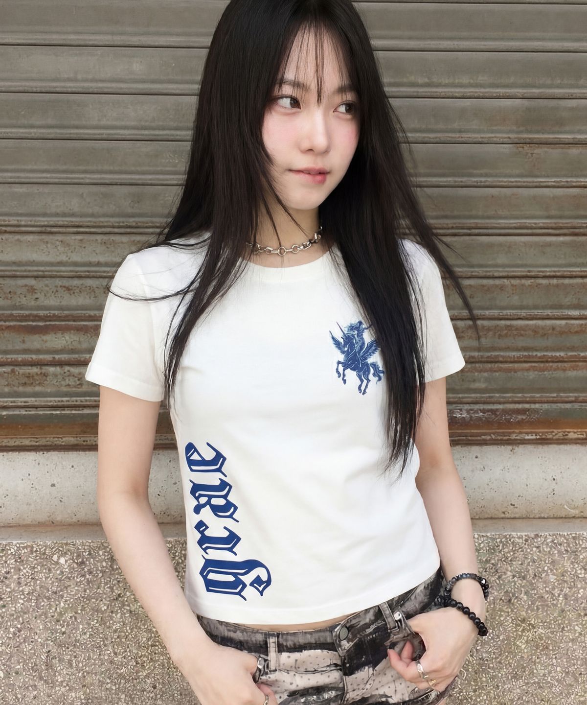 그레이버(GRAVER) [WOMAN]HORSE CORE 뉴크롭반팔티_2color