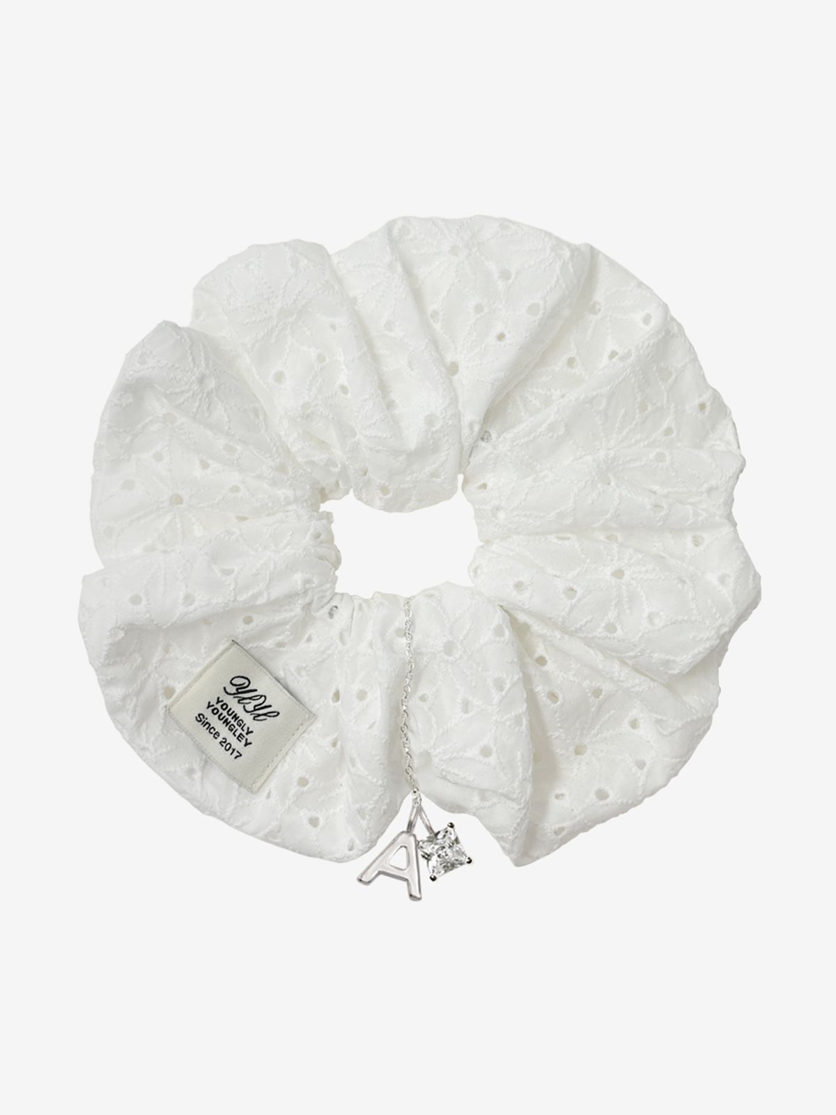 영리영리(YLYL) [이니셜 2개 선택/선물포장] Anniversary initial scrunchie, EYELET