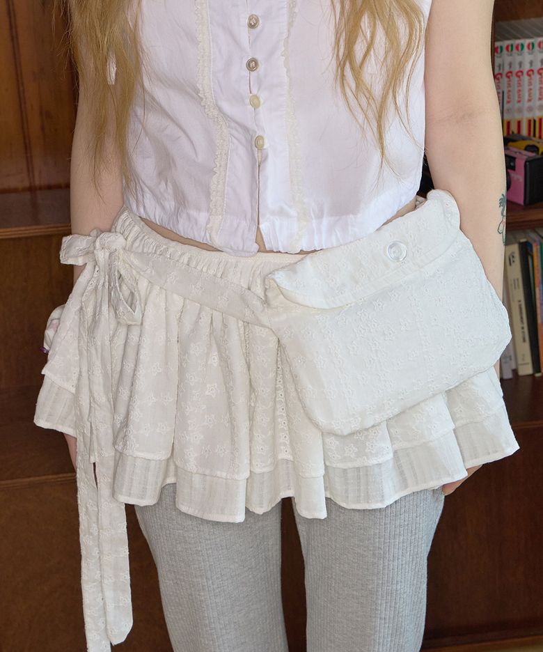pure star belt bag white