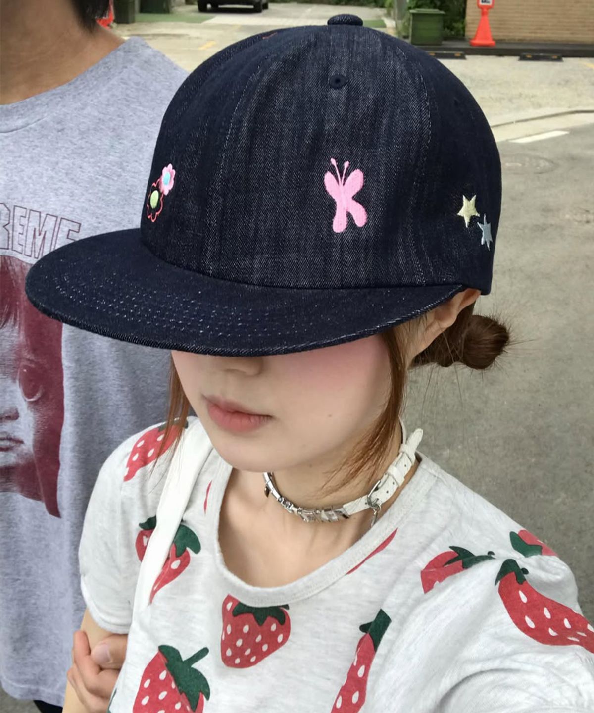 키이비(KIIBI) kitsch washed denim cap navy
