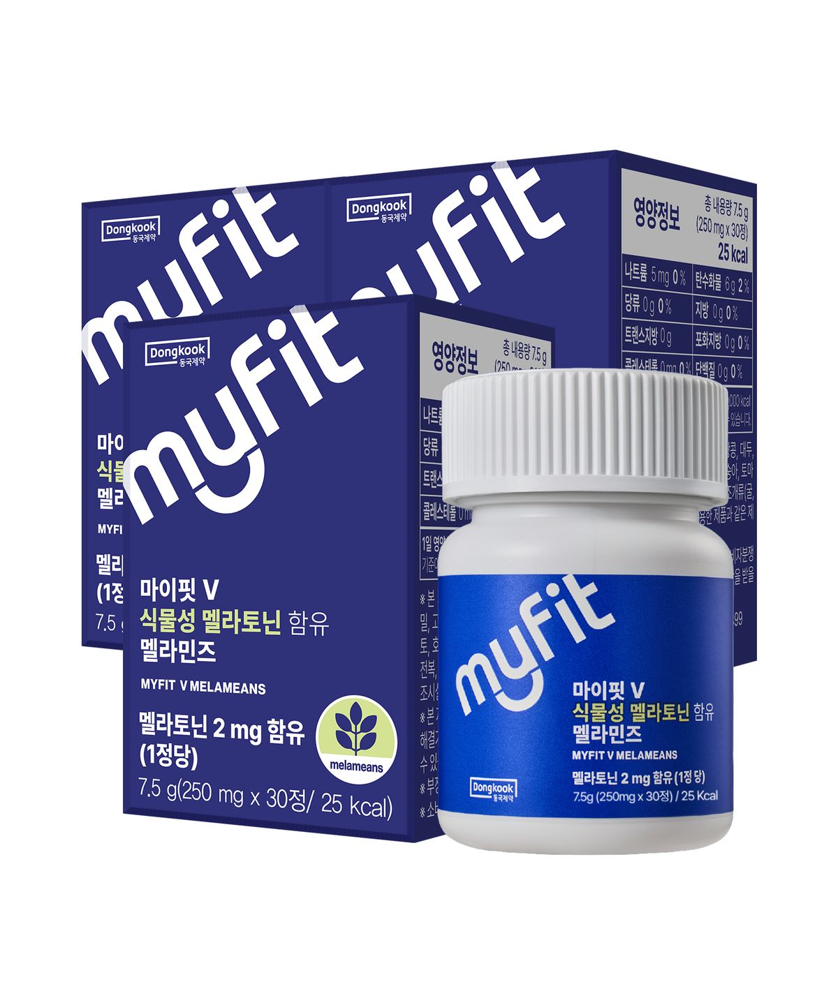 마이핏(MYFIT) 식물성 멜라토닌 함유 멜라민즈 30정 3박스 (3개월분)