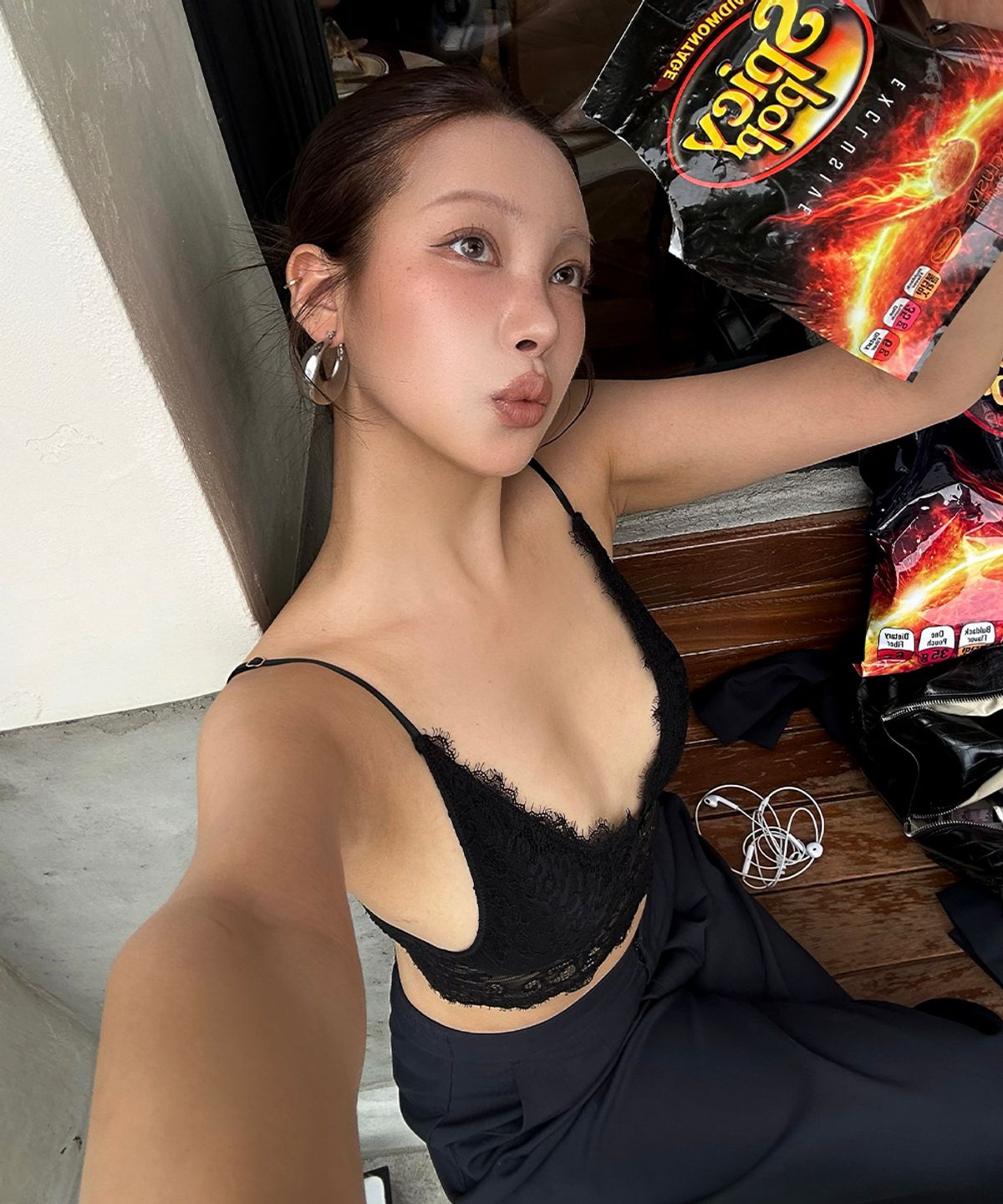 프로젝트 웨이브(PROJECT WAVE) RACE BRA TOP-BLACK