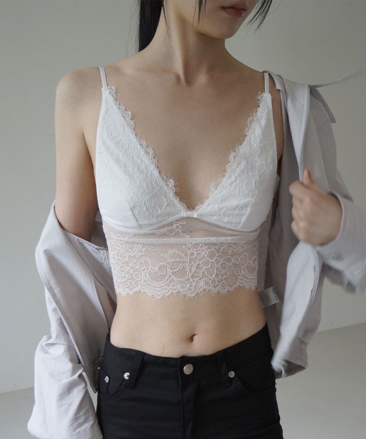 프로젝트 웨이브(PROJECT WAVE) RACE BRA TOP-IVORY