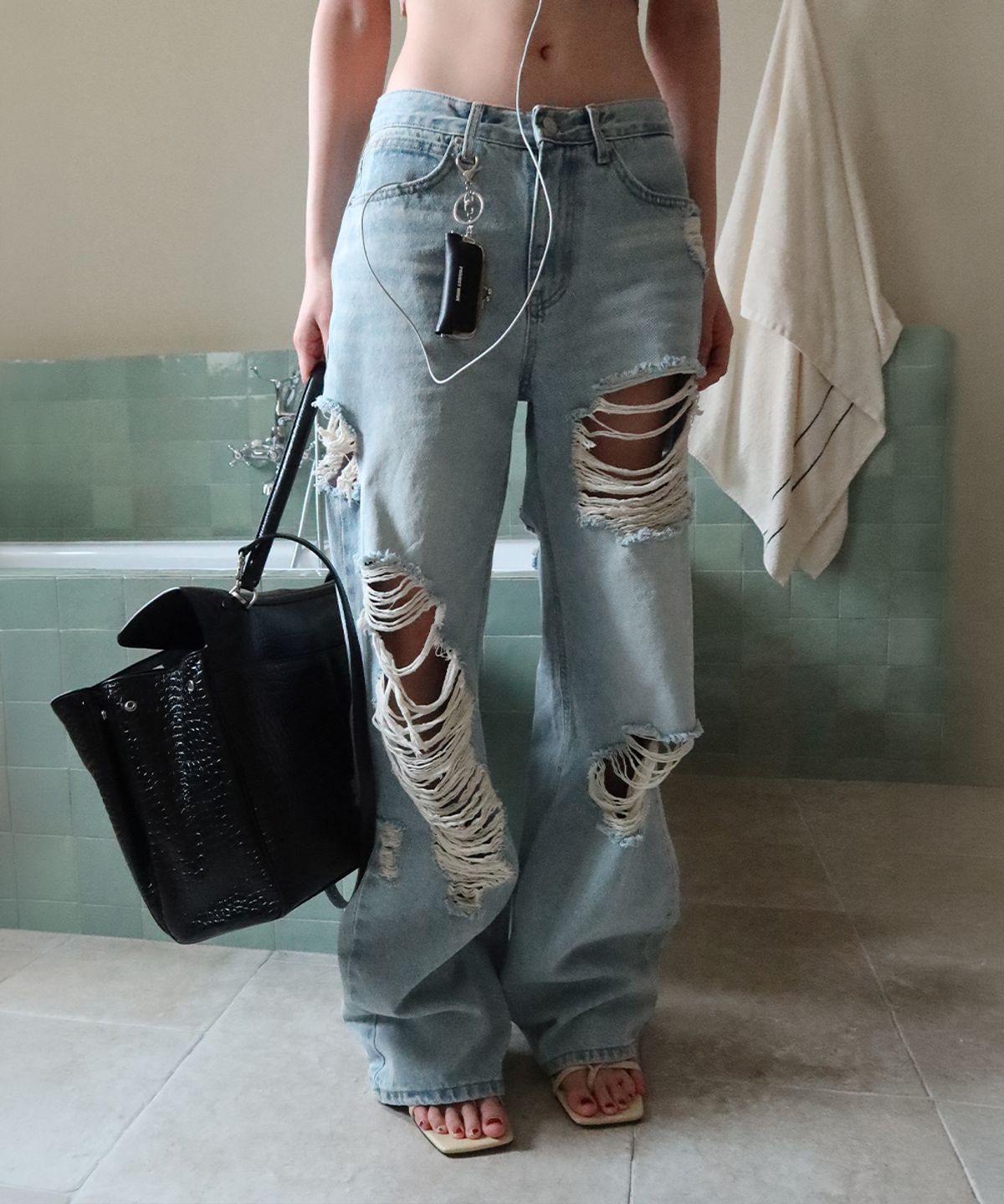 프로젝트 웨이브(PROJECT WAVE) VINTAGE WIDE PANTS-DENIM