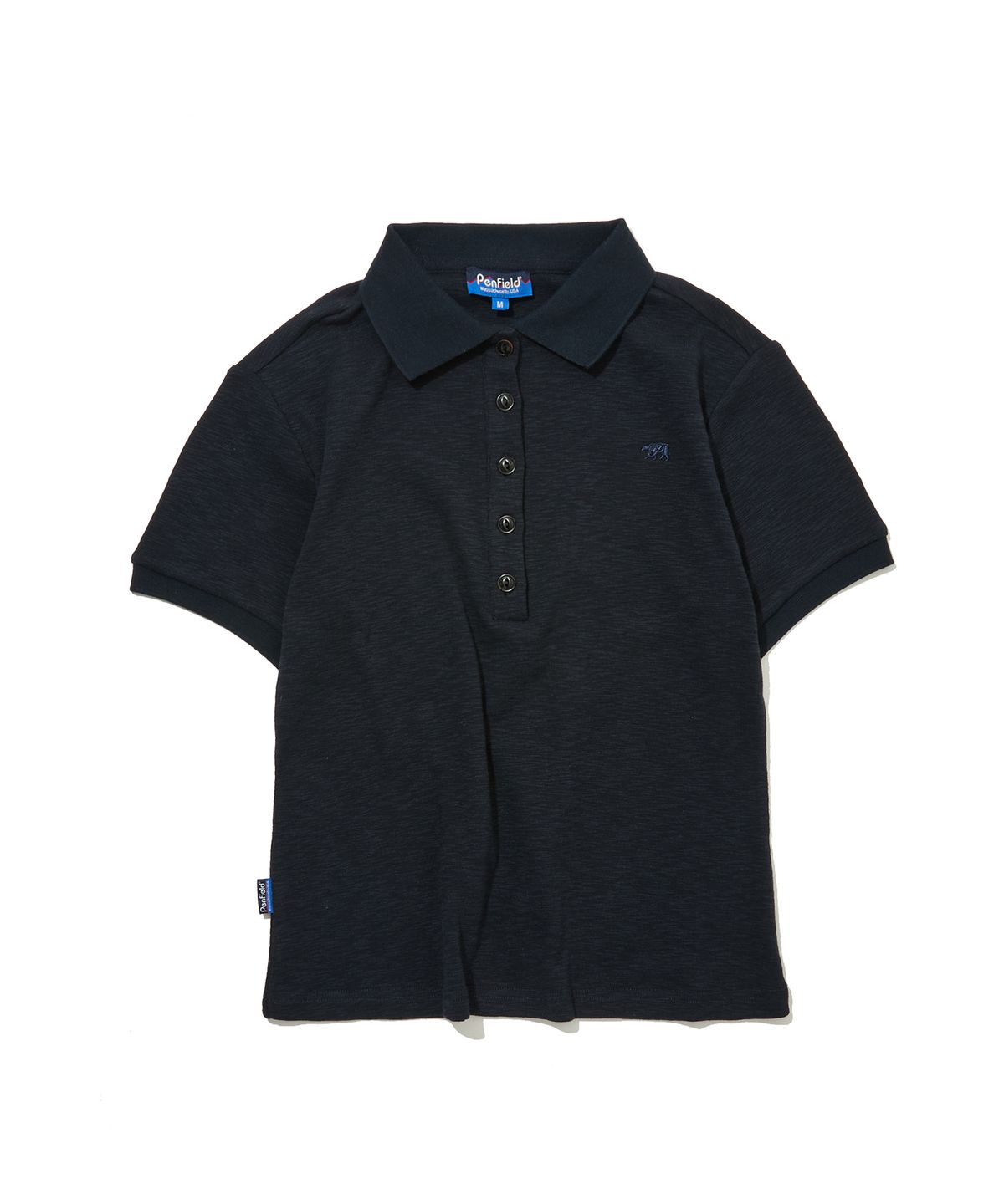 펜필드(PENFIELD) 여성 슬럽 폴로 반팔 셔츠 네이비_FS2KT91U
