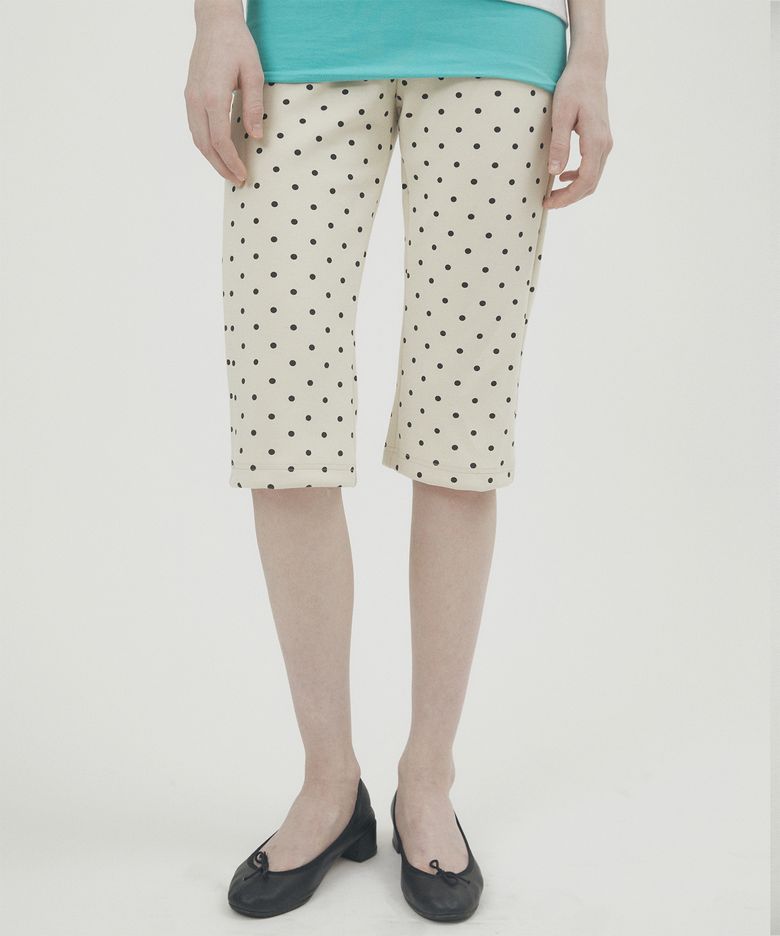 JERSEY CAPRI PANTS [IVORY]