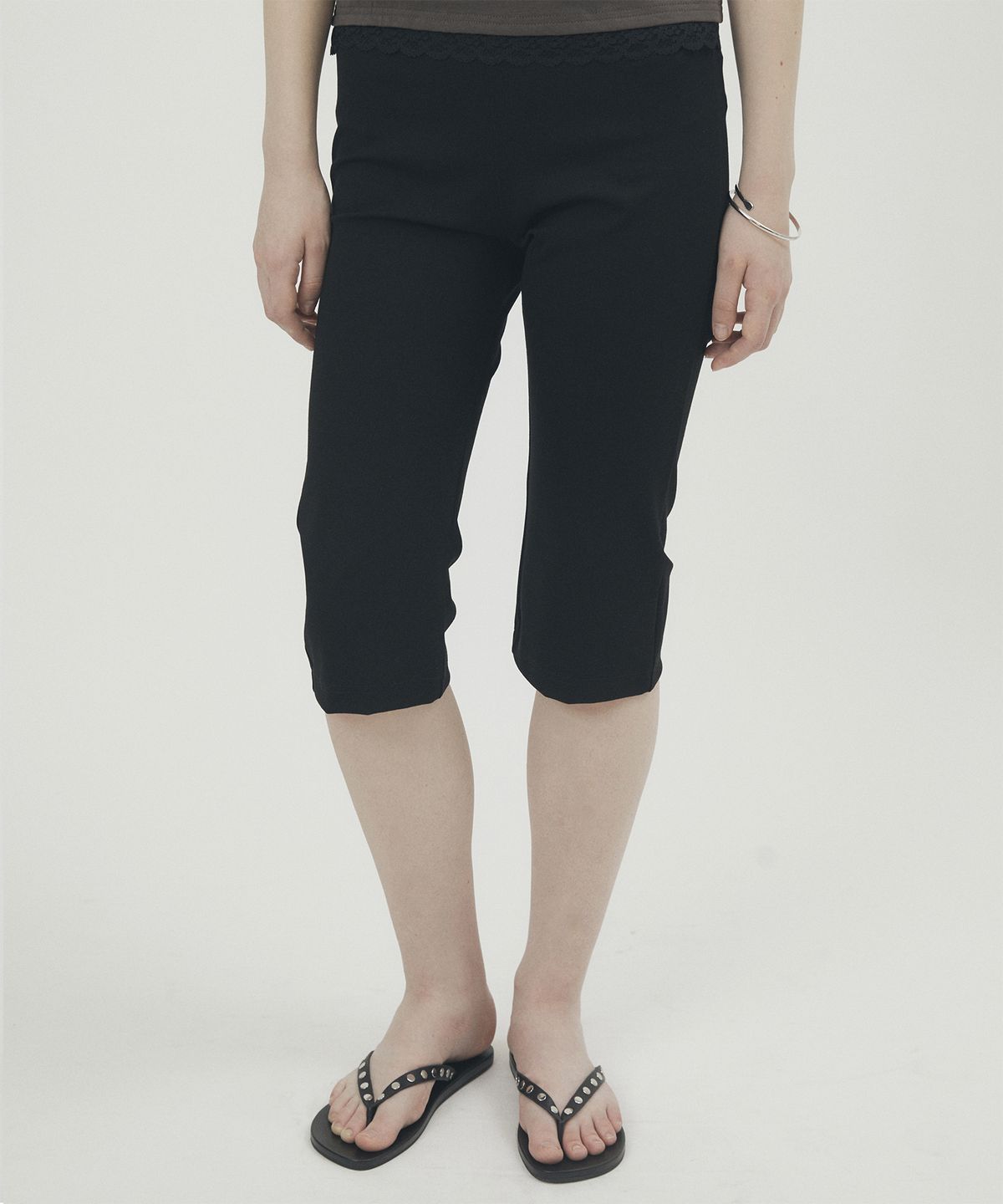 리트리버클럽(RETRIEVER CLUB) JERSEY CAPRI PANTS [BLACK]